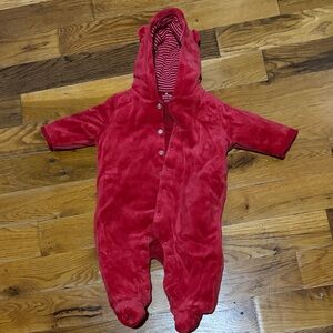 GAP Red Plush Kids Footie